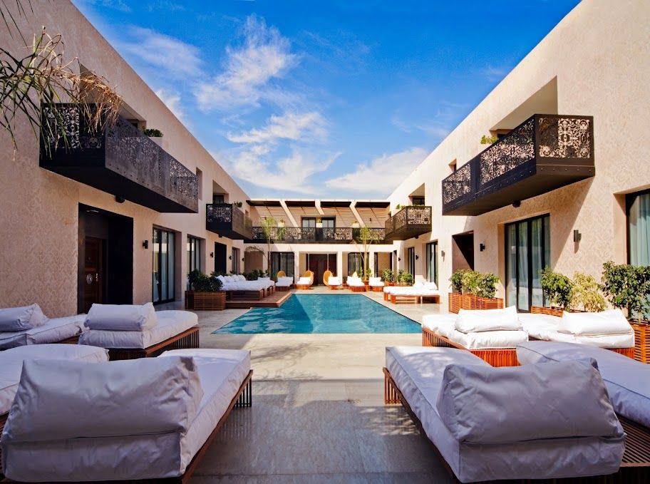 塞萨尔Spa度假酒店 马拉喀什 设施 照片 The Hotel's courtyard
